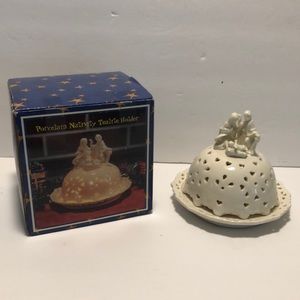 Porcelain Christmas Nativity Tea Light Holder